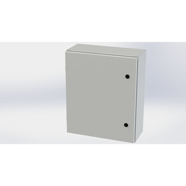 1/4 Turn Latch Electrical Enclosures, 24 in H, 8 in D, 24 in W, NEMA 3R, 4, 12, 13, Carbon Steel